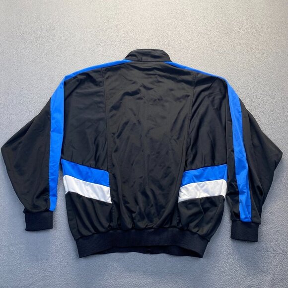 Vintage 80s Reebok Sport Black Blue Full Zip Logo Track Athletic Jacket Mens XL - Picture 9 of 9